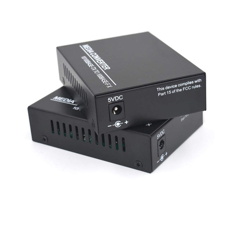 Primeda 10/100Mbps Ethernet Media Converters, Bi-Directional Single-Mode SC Fiber - A Pair of 10/100Base-TX to 100Base-FX up to 20Km(12.4mi) - Image 2